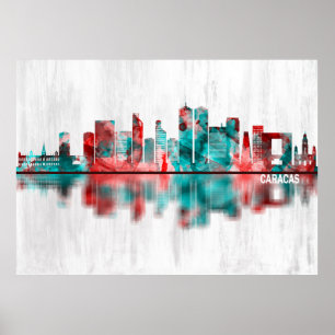 Poster Skyline da Caracas Venezuela
