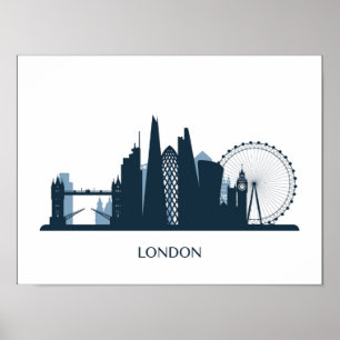 Poster Skyline da cidade de Londres