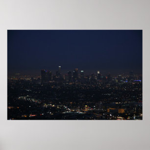 Pôster Skyline da noite de Los Angeles