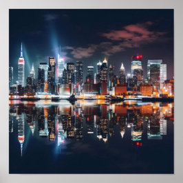 Poster Skyline da Nova Iorque Night
