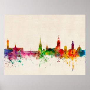 Poster Skyline da suecia de Éstocolmo
