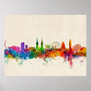 Poster Skyline de Belfast Irlanda do Norte