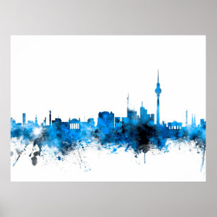 Pôster Skyline de Berlim Alemanha