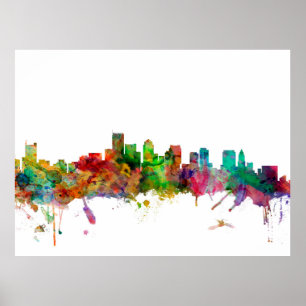 Poster Skyline de Boston Massachusetts