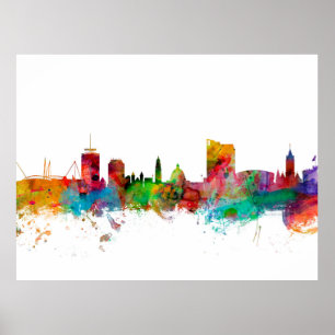 Poster Skyline de Cardiff Wales