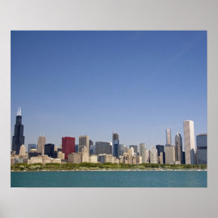 Poster Skyline de Chicago, Illinois, EUA.