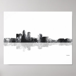 PÔSTER SKYLINE DE DES MOINES, IOWA