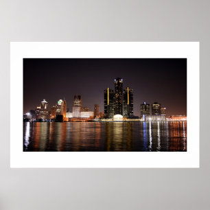 Pôster Skyline de Detroit