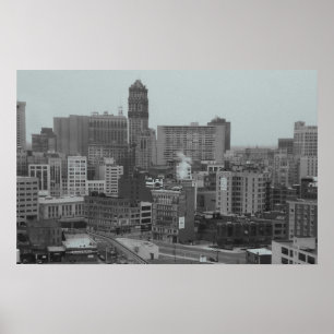 Pôster skyline de detroit