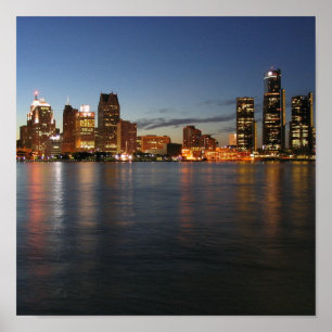 Pôster Skyline de Detroit