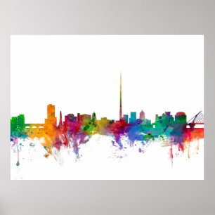 Poster Skyline de Dublin Ireland