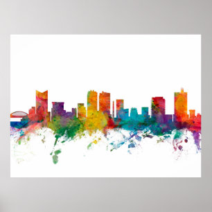Poster Skyline de Fort Worth Texas