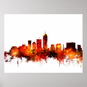 Poster Skyline de Indianapolis Indiana