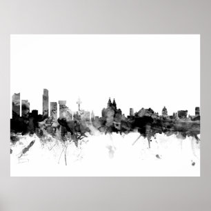 Poster Skyline de Liverpool Inglaterra