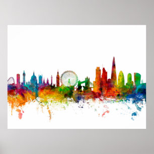 Poster Skyline de Londres Inglaterra