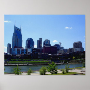 Pôster Skyline de Nashville - Nashville, Tennessee