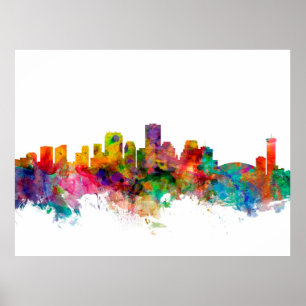 Pôster Skyline de Nova Orleães Louisiana