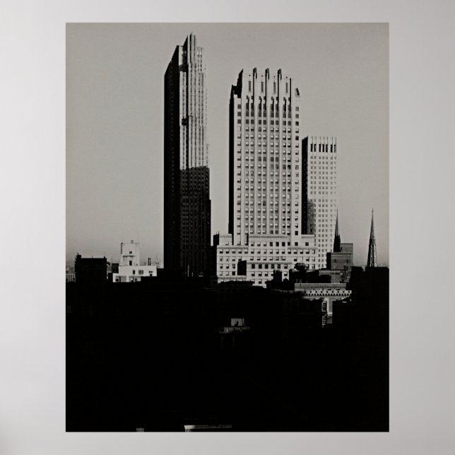Poster Skyline de Nova York por Alfred Stieglitz - Arte d (Frente)