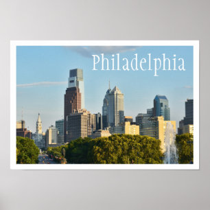 Pôster Skyline de Philadelphfia, Pensilvânia