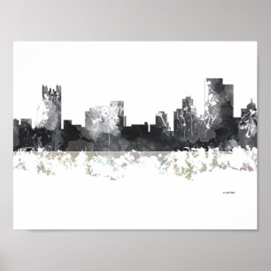 PÔSTER SKYLINE DE PITTSBURGH PENSILVÂNIA