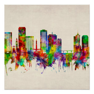 Pôster Skyline de Richmond Virginia