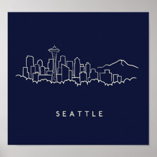 Poster Skyline de Seattle