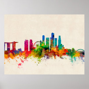 Pôster Skyline de Singapore