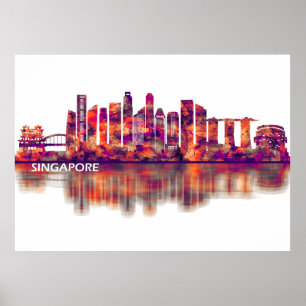 Poster Skyline de Singapura