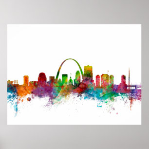 Poster Skyline de St Louis Missouri