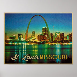 Pôster Skyline de St Louis Missouri