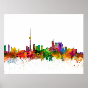 Pôster Skyline de Toronto Canadá