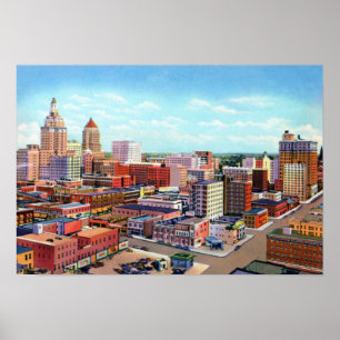 Poster Skyline de Tulsa Oklahoma