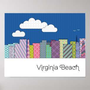 Poster Skyline de Virginia Beach