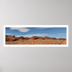 Poster Skyline do deserto de Nevada panorâmico