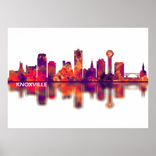Poster Skyline do Tennessee em Knoxville (Frente)
