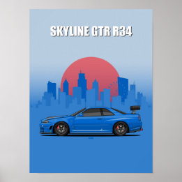 Poster Skyline GTR R34