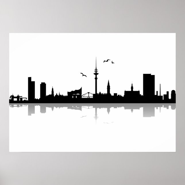 Poster Skyline Hamburgo (Frente)
