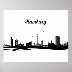 Poster Skyline Hamburgo