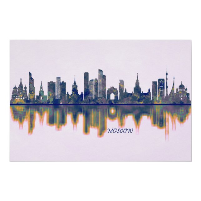 Pôster Skyline Moscou (Frente)