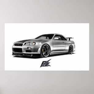 Poster skyline nissan gtr r34