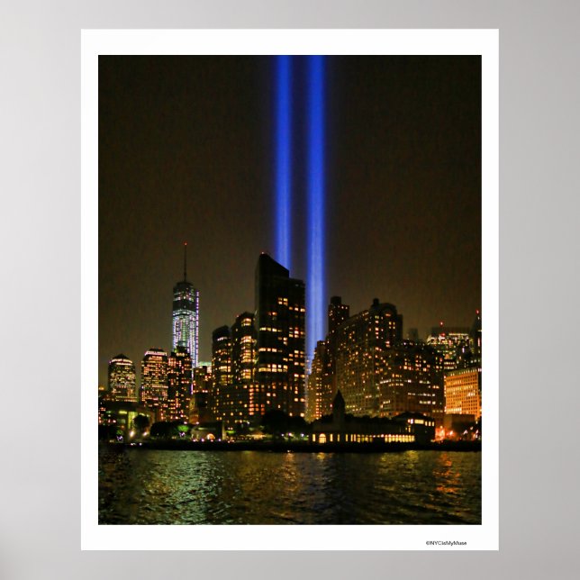 Poster Skyline NYC: Tributo WTC 9/11 No Light 2013 #1 (Frente)