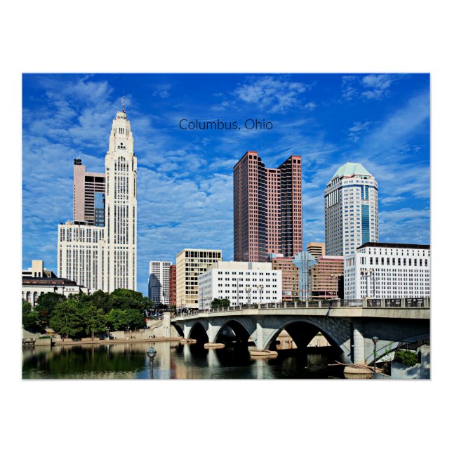 Pôster Skyline of Columbus, Ohio (Frente)