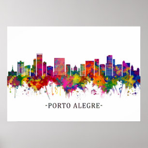 Poster Skyline Porto Alegre Brasil