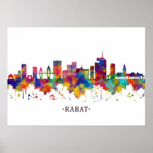 Poster Skyline Rabat Marrocos