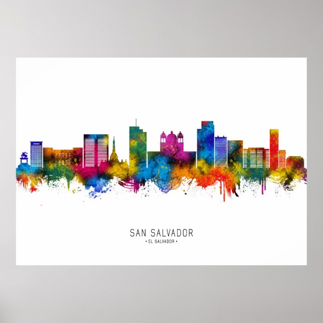 Poster Skyline San Salvador (Frente)
