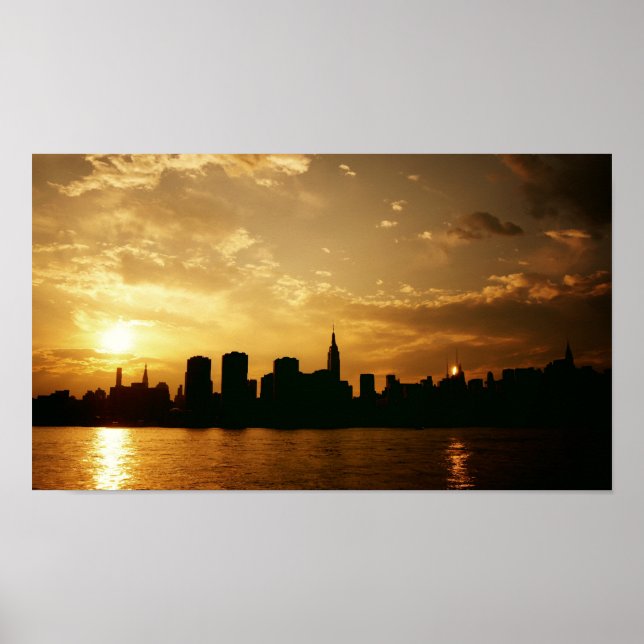 Poster Skyline Sunset de Nova York (Frente)