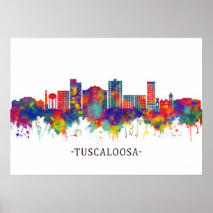 Poster Skyline Tuscaloosa Alabama
