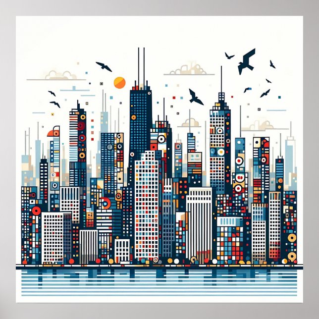 Poster Skyline Urbano (Frente)