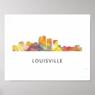 PÔSTER SKYLINE WB1 DE LOUISVILLE, KENTUCKY -