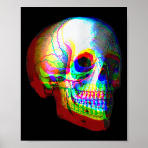 Poster Skype Trippy Vaporwave Halloween Techno Rave Edm M